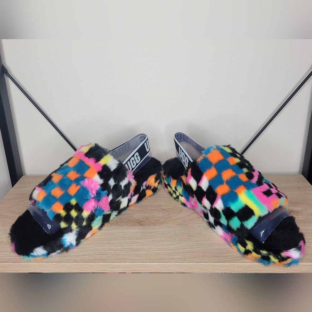 UGG SLIDES . Size 9 . Multi Color